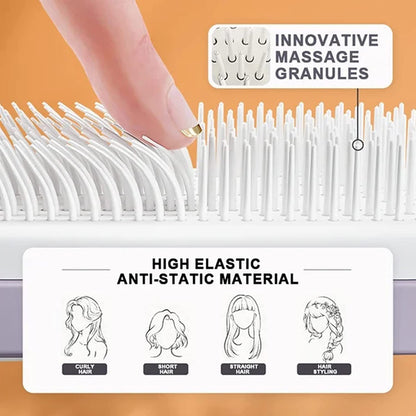 Brushinex™ – 4-in-1 Self-Cleaning Hair Brush with Scalp Massage & Anti-Static Technology
