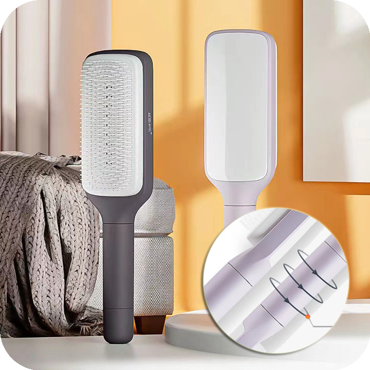 Brushinex™ – 4-in-1 Self-Cleaning Hair Brush with Scalp Massage & Anti-Static Technology